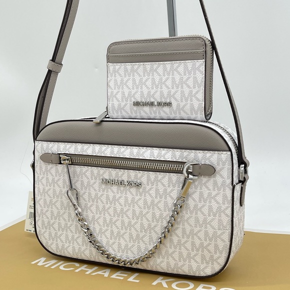 Michael Kors Large EW Zip Chain Xbody Bag & Card Case Wallet - Picture 3 of 11